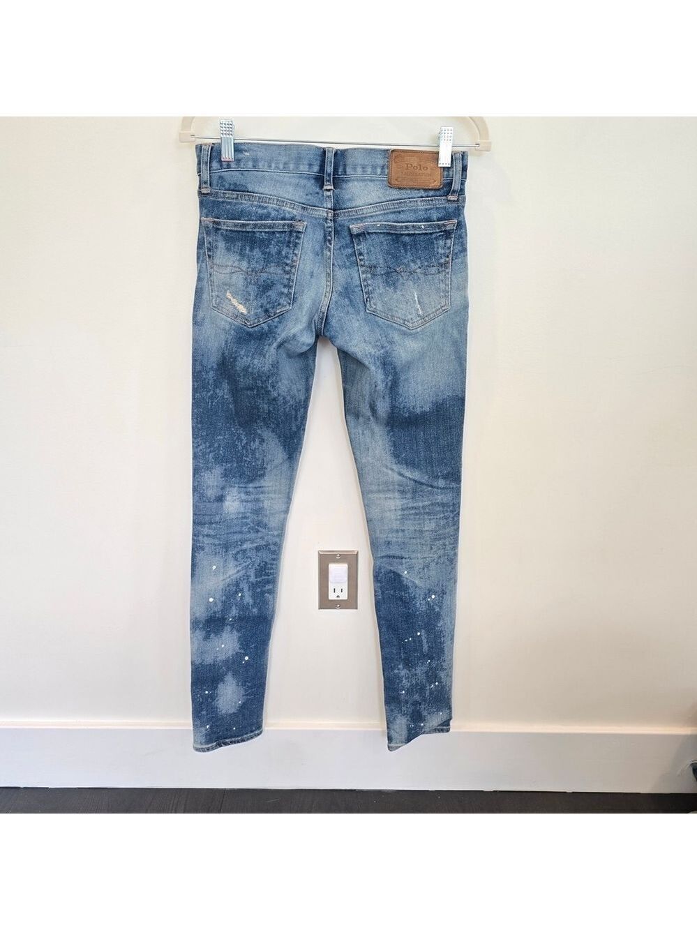 Polo by Ralph Lauren Tompkins Skinny Blue Distressed Jeans for Women size 26 - Picture 6 of 14